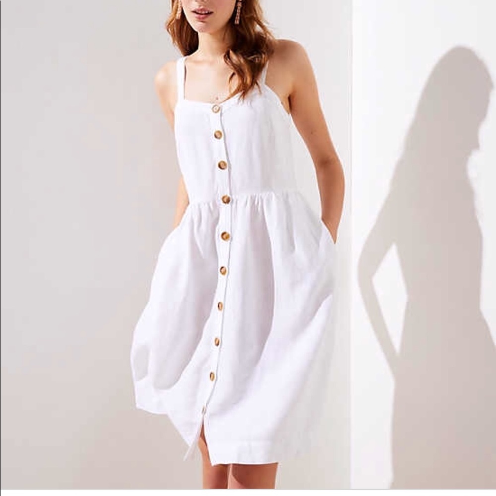 Loft Button Midi Dress